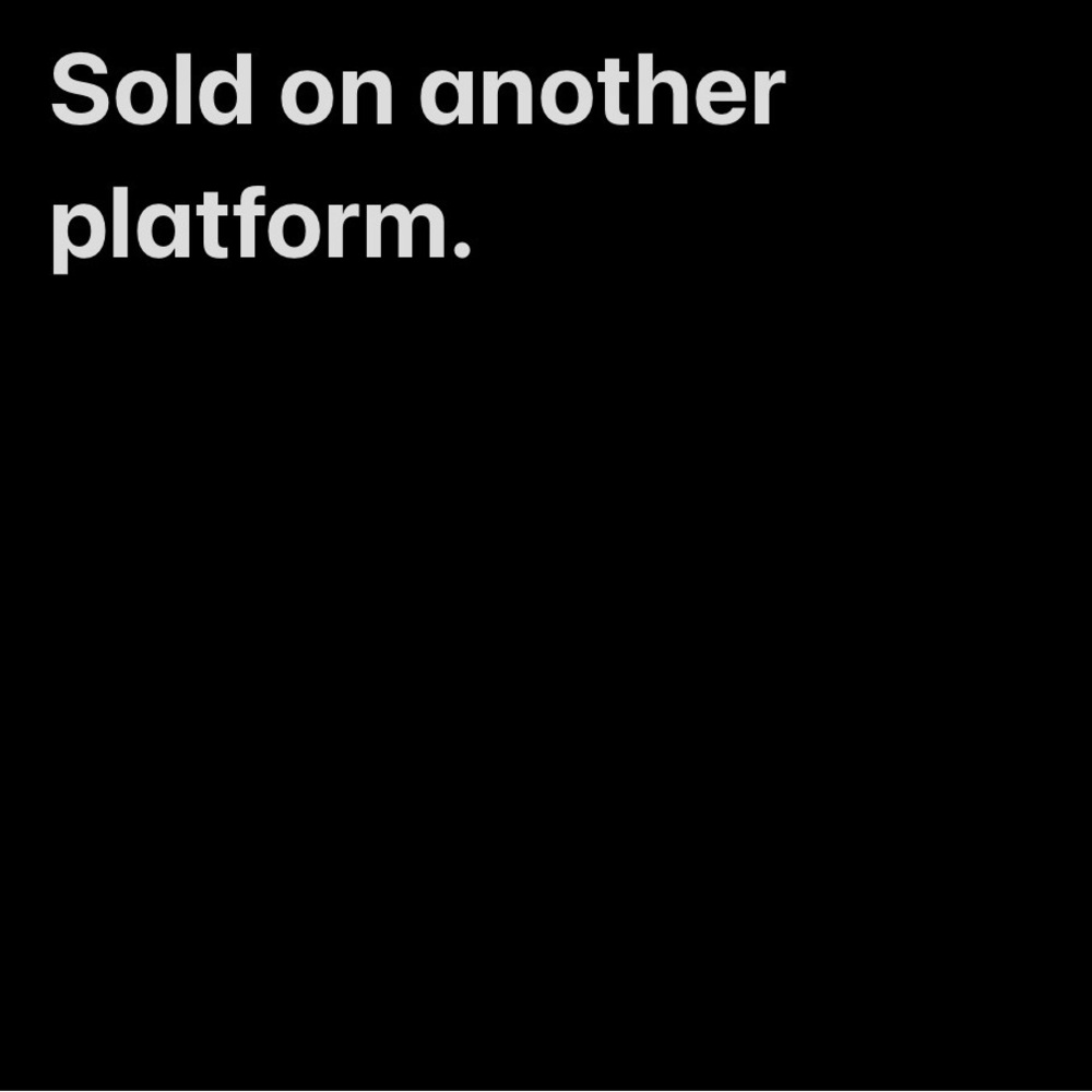 Please do not bid — sold on another platform